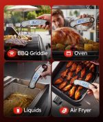 Meat Thermometer Digital - Instant Read Food Thermometer for Cooking Grilling, Candy, Air Fryer, Griddle Probe Kitchen Gadgets Essentials BBQ Accessories